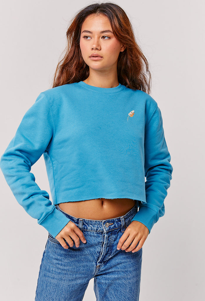 harvest mouse womens cropped sweatshirt Big Wild Thought