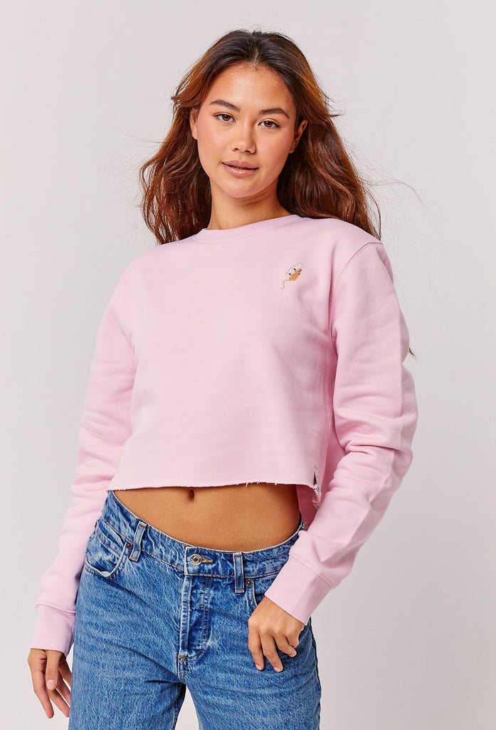 harvest mouse womens cropped sweatshirt Big Wild Thought