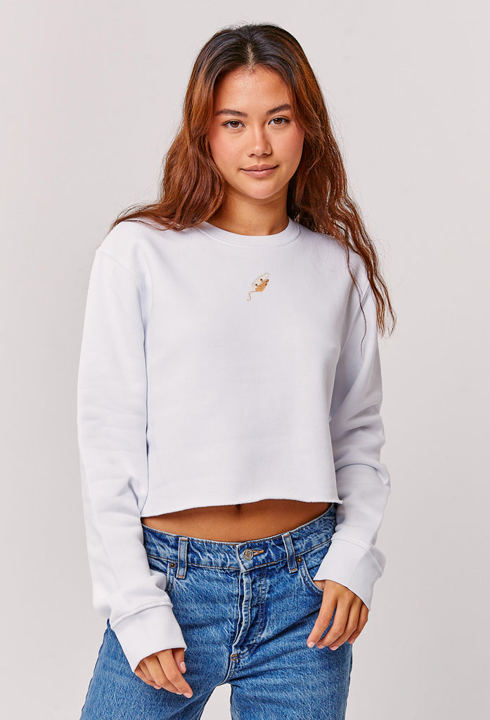 harvest mouse womens cropped sweatshirt Big Wild Thought