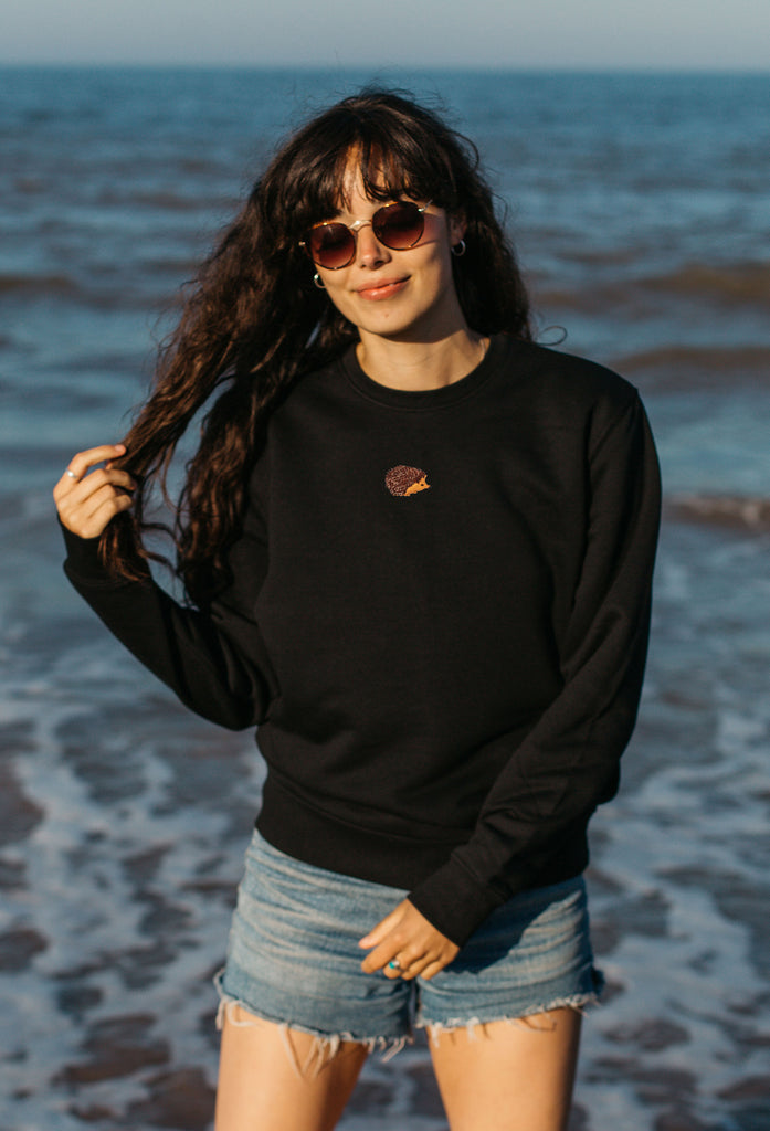 hedgehog womens sweatshirt Big Wild Thought
