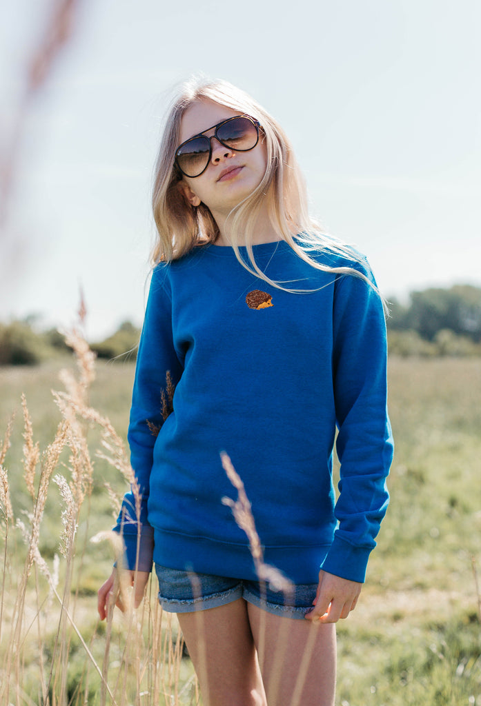 hedgehog childrens sweatshirt Big Wild Thought