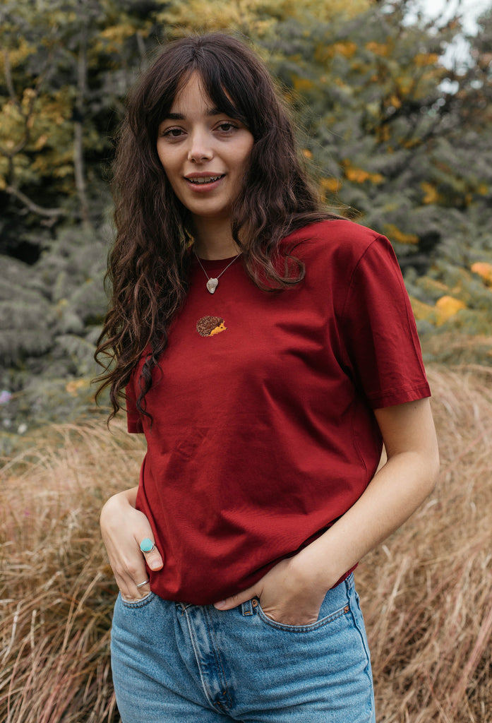 hedgehog womens t-shirt Big Wild Thought