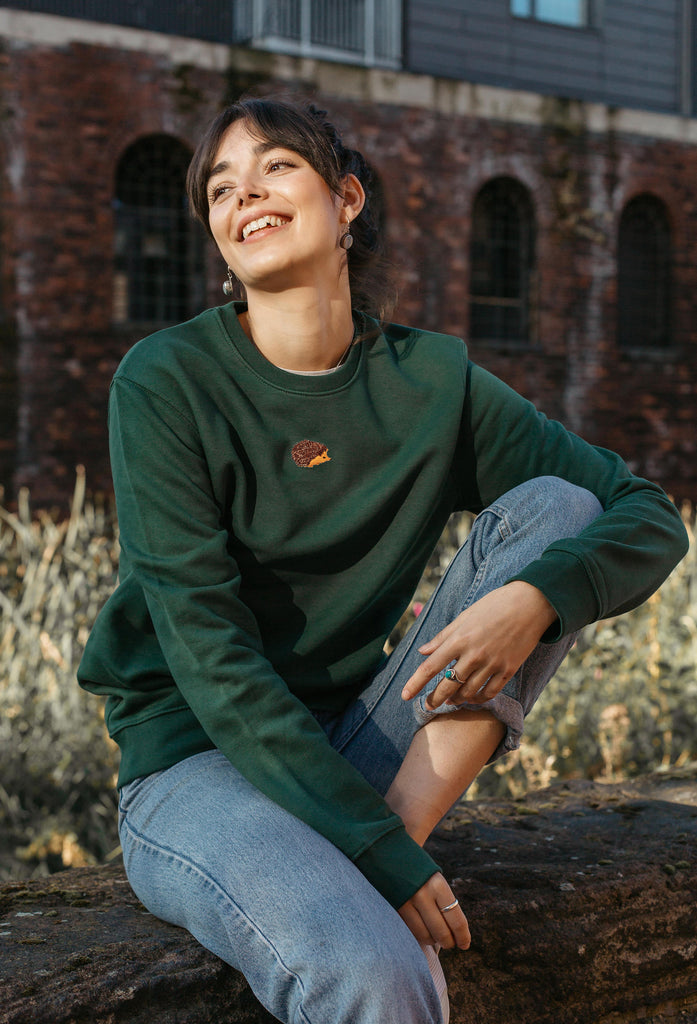 hedgehog womens sweatshirt Big Wild Thought