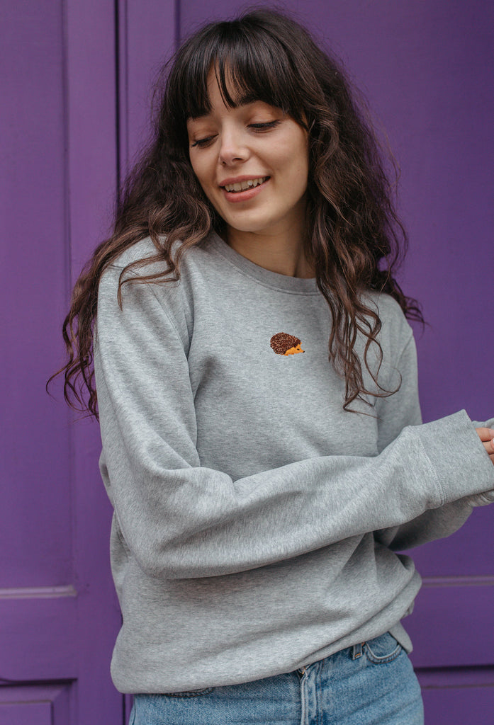 hedgehog womens sweatshirt Big Wild Thought