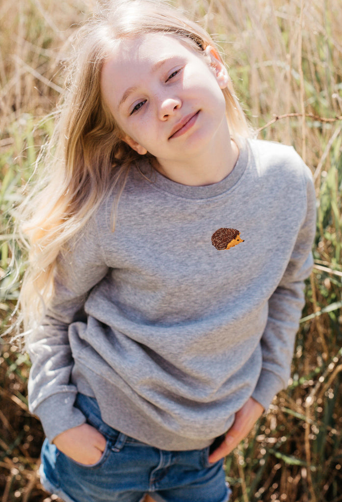 hedgehog childrens sweatshirt Big Wild Thought