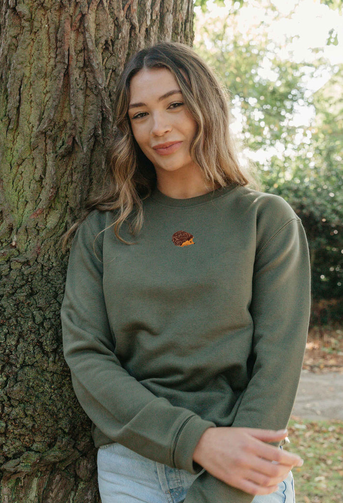 hedgehog womens sweatshirt Big Wild Thought