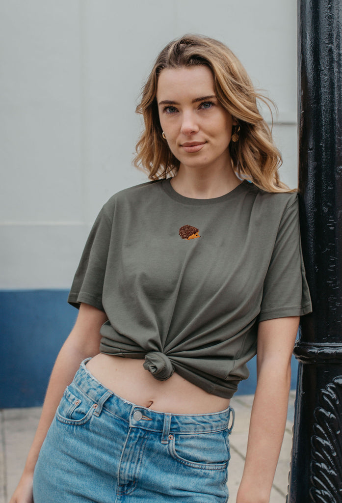 hedgehog womens t-shirt Big Wild Thought