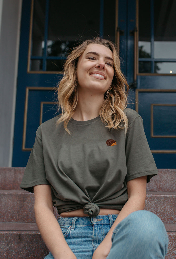 hedgehog womens t-shirt Big Wild Thought