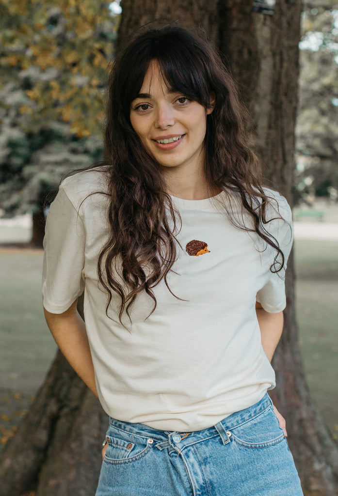 hedgehog womens t-shirt Big Wild Thought