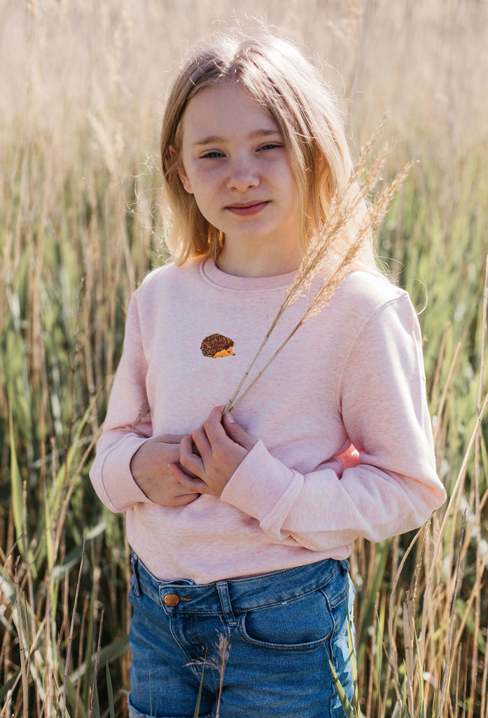 hedgehog childrens sweatshirt Big Wild Thought