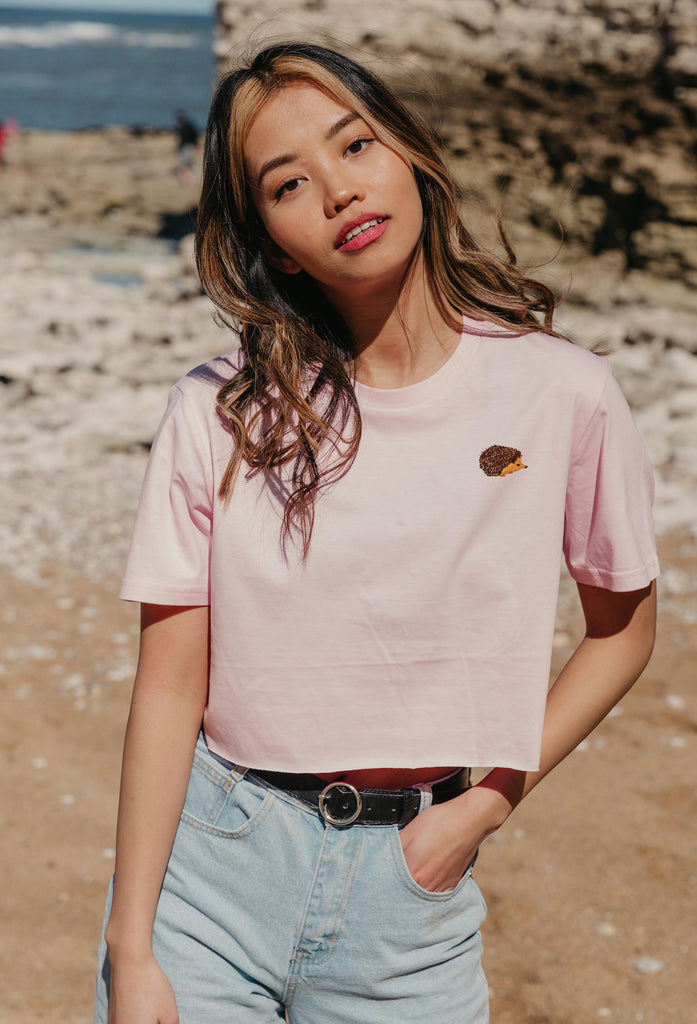 hedgehog womens cropped t-shirt Big Wild Thought