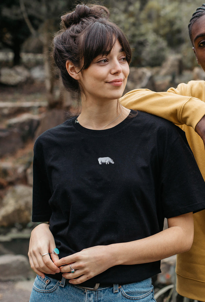 hippo womens t-shirt Big Wild Thought