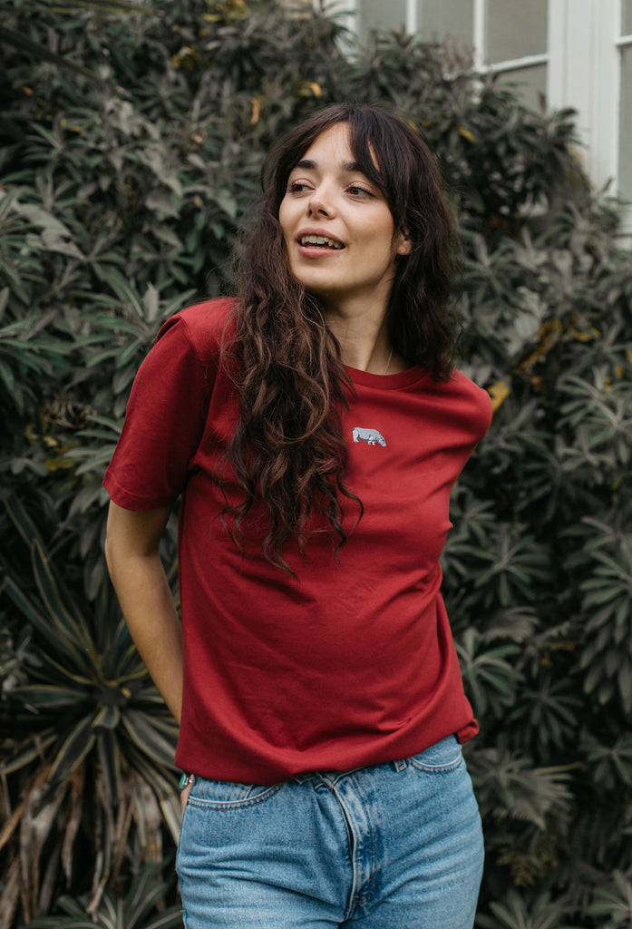 hippo womens t-shirt Big Wild Thought