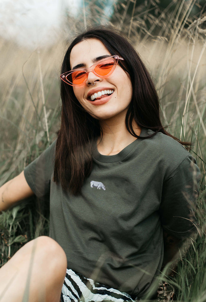 hippo womens t-shirt Big Wild Thought
