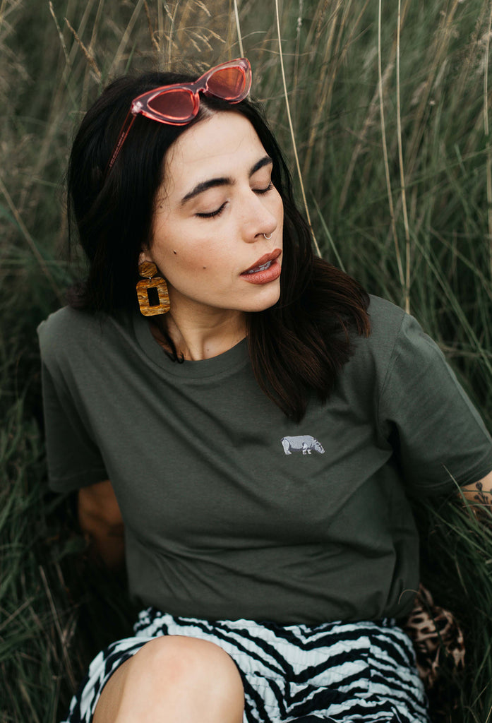 hippo womens t-shirt Big Wild Thought