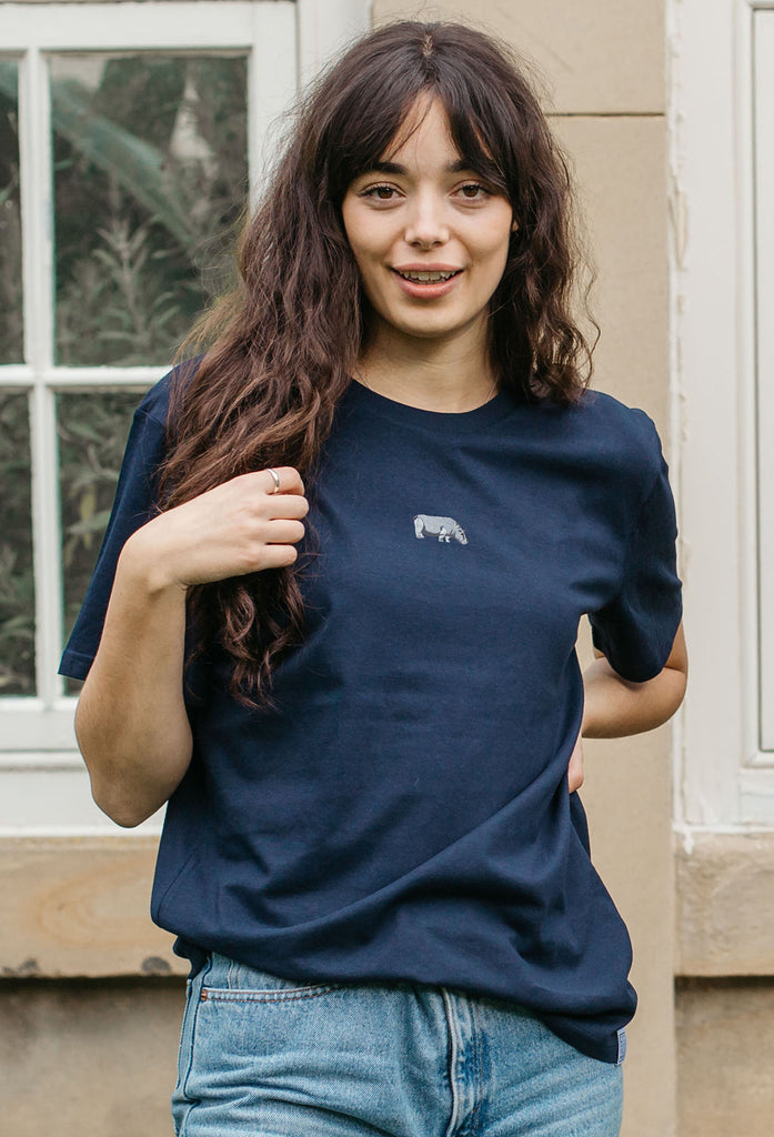 hippo womens t-shirt Big Wild Thought