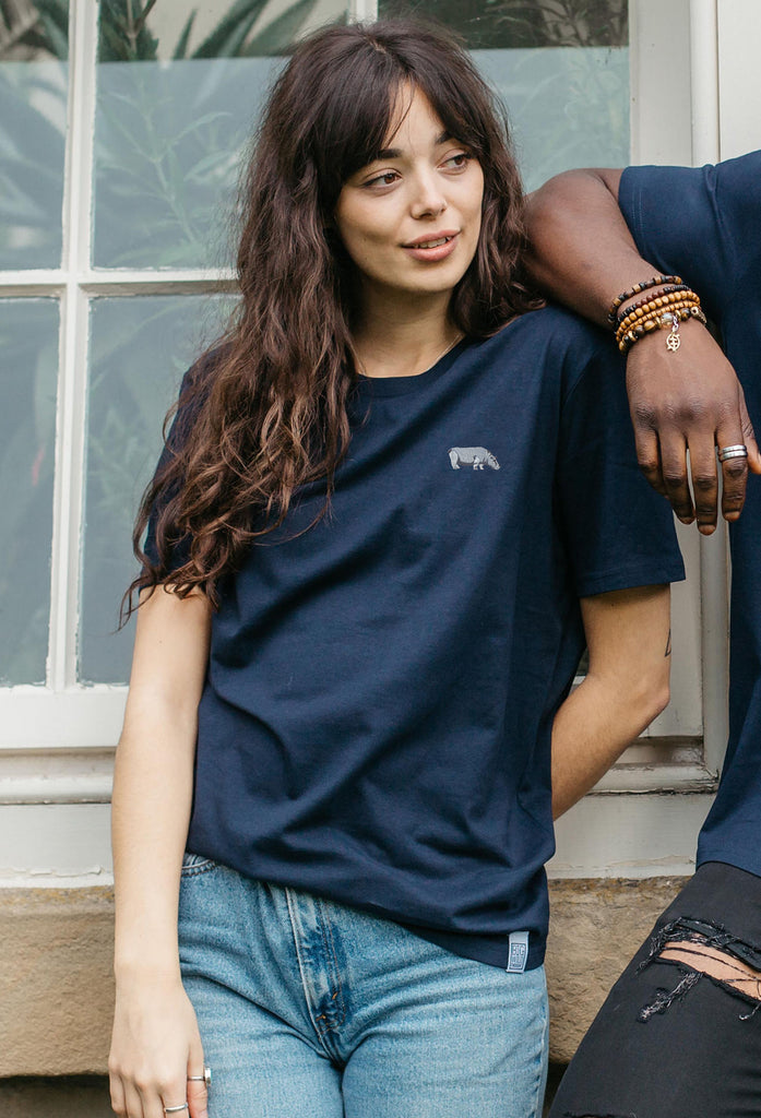 hippo womens t-shirt Big Wild Thought