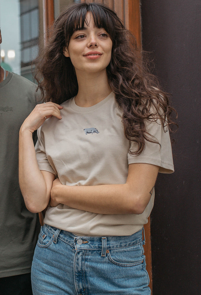 hippo womens t-shirt Big Wild Thought