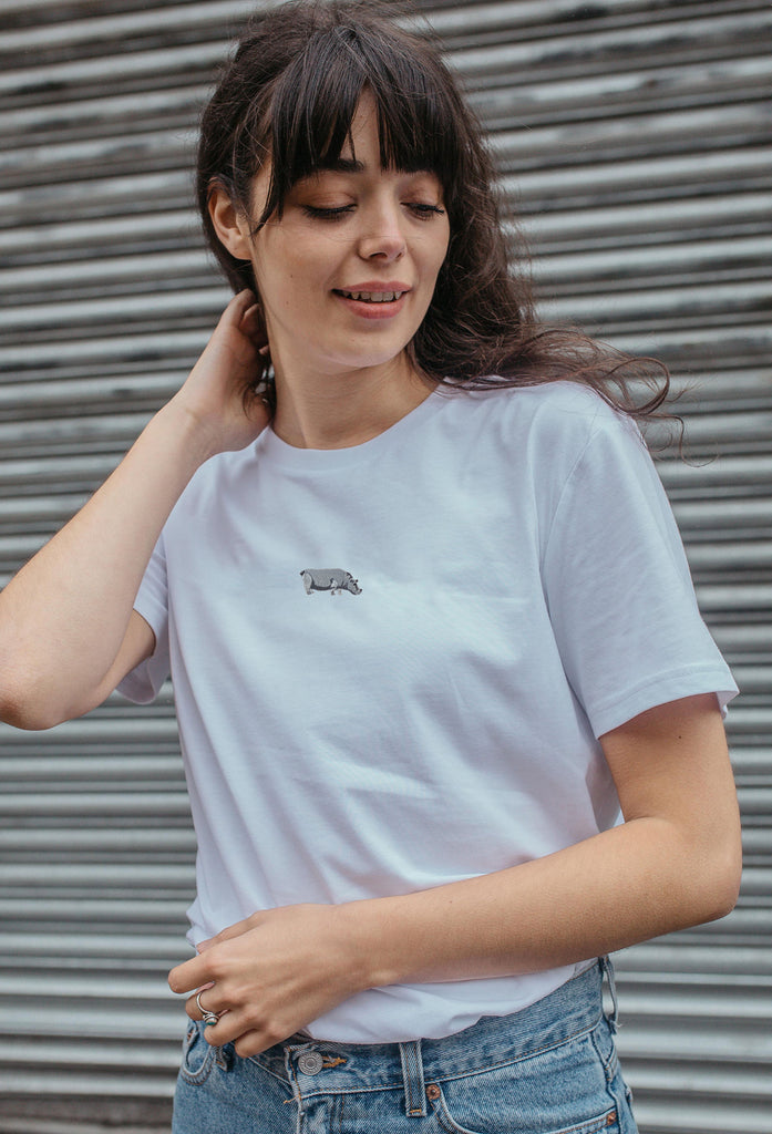 hippo womens t-shirt Big Wild Thought
