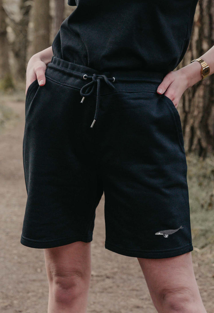 humpback whale womens sweat shorts Big Wild Thought