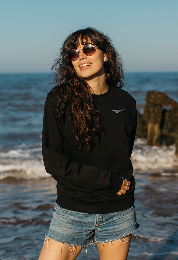 humpback whale womens sweatshirt Big Wild Thought
