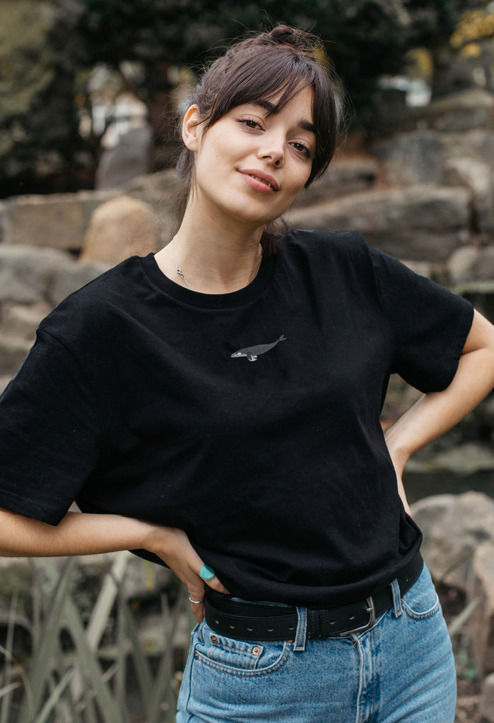 humpback whale womens t-shirt Big Wild Thought