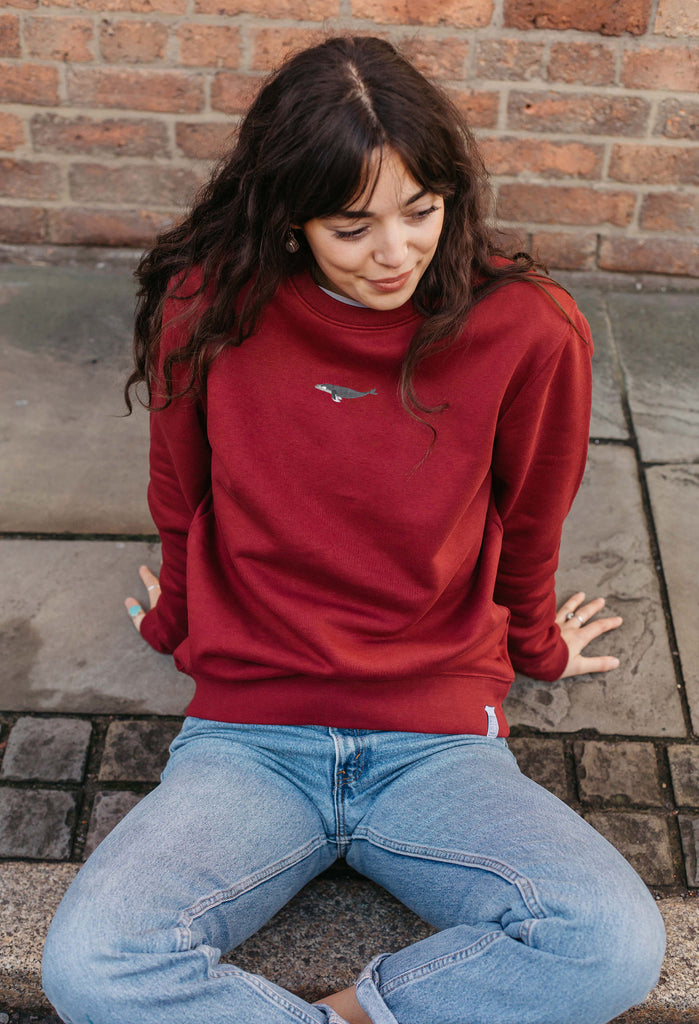 humpback whale womens sweatshirt Big Wild Thought
