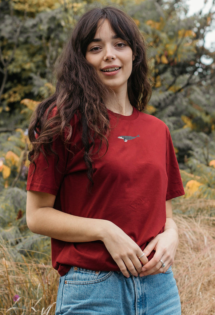 humpback whale womens t-shirt Big Wild Thought