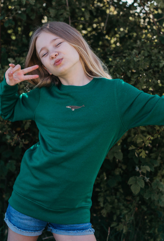humpback whale childrens sweatshirt Big Wild Thought