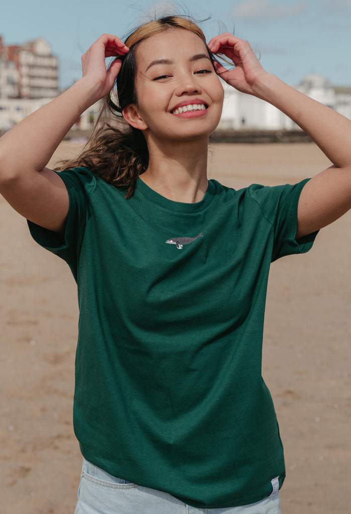 humpback whale womens t-shirt Big Wild Thought