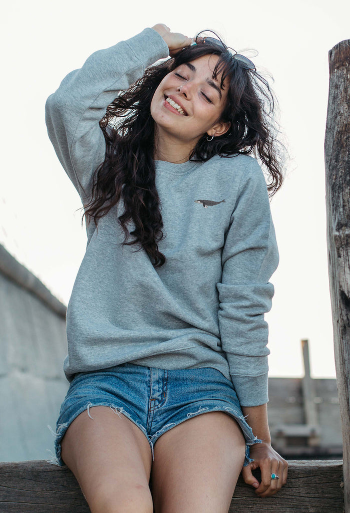 humpback whale womens sweatshirt Big Wild Thought