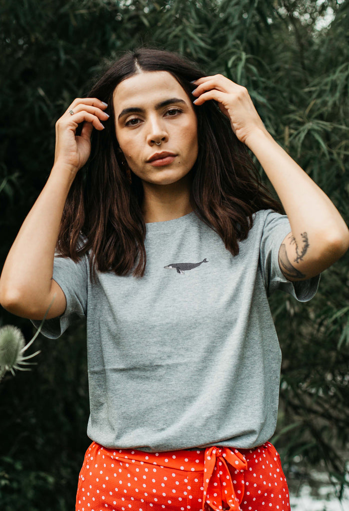 humpback whale womens t-shirt Big Wild Thought