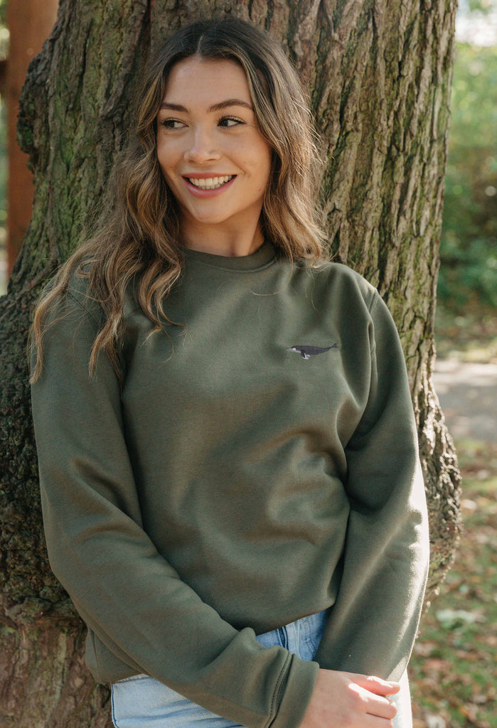humpback whale womens sweatshirt Big Wild Thought