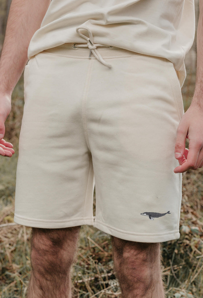 humpback whale mens sweat shorts Big Wild Thought