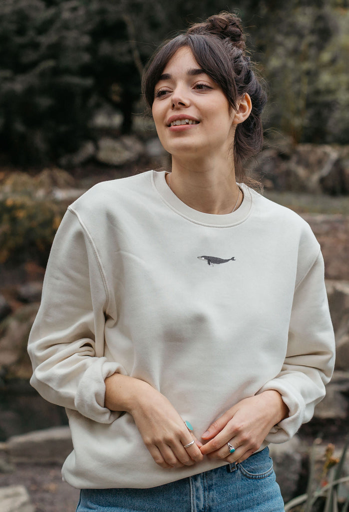humpback whale womens sweatshirt Big Wild Thought