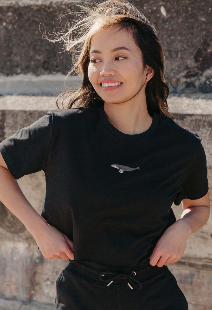 humpback whale womens cropped t-shirt Big Wild Thought