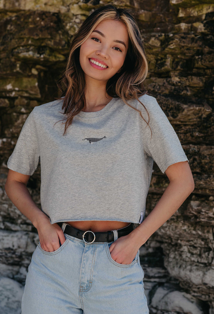 humpback whale womens cropped t-shirt Big Wild Thought