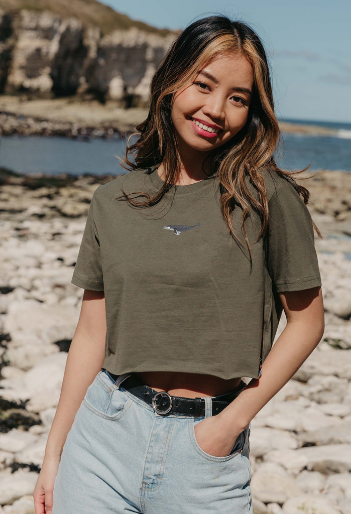 humpback whale womens cropped t-shirt Big Wild Thought