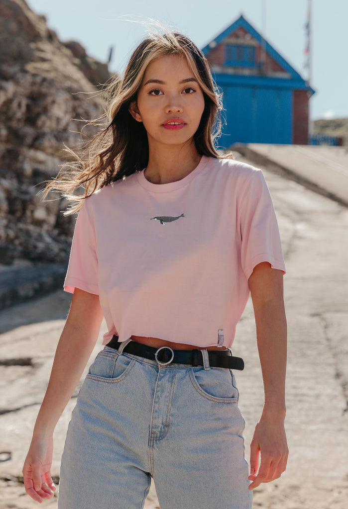 humpback whale womens cropped t-shirt Big Wild Thought