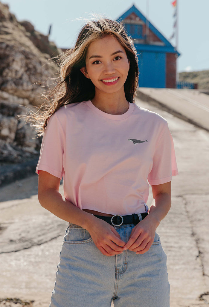 humpback whale womens cropped t-shirt Big Wild Thought