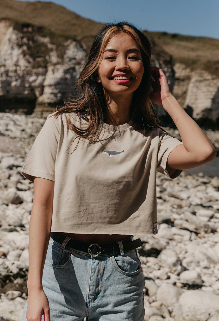 humpback whale womens cropped t-shirt Big Wild Thought