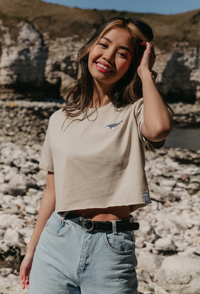 humpback whale womens cropped t-shirt Big Wild Thought