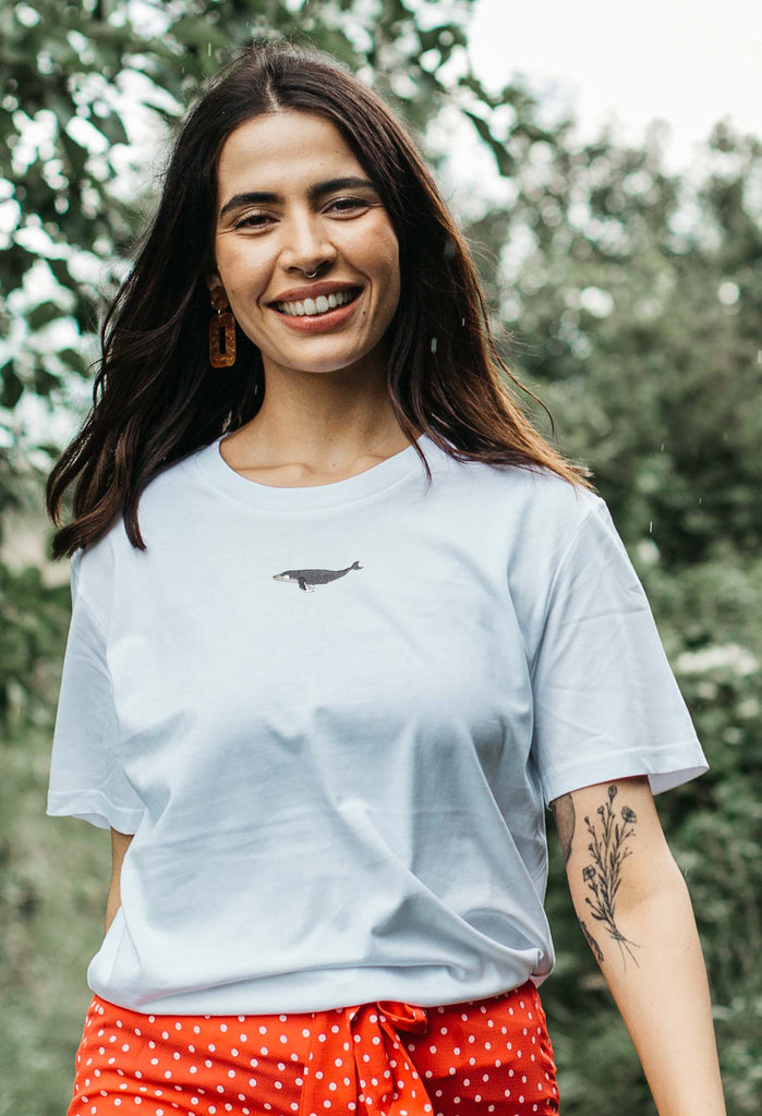 humpback whale womens t-shirt Big Wild Thought