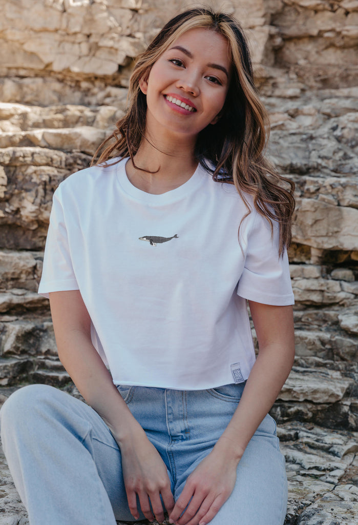 humpback whale womens cropped t-shirt Big Wild Thought