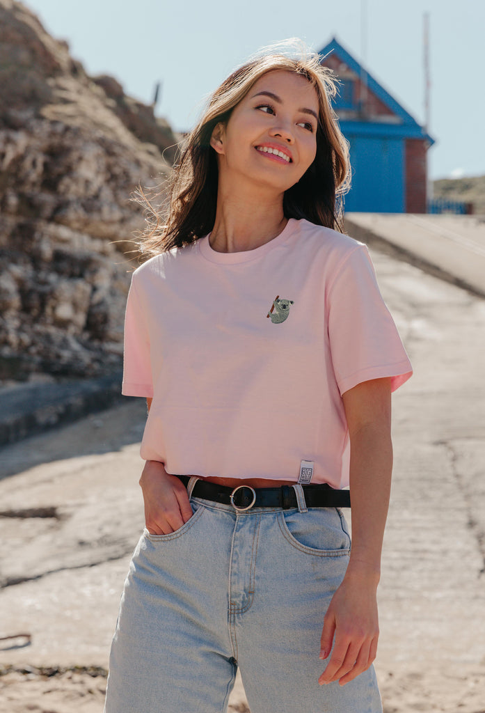 koala bear womens cropped t-shirt Big Wild Thought
