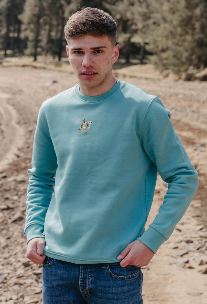 Koala Unisex Embroidered Organic Sustainable Sweatshirt Jumper Big Wild Thought