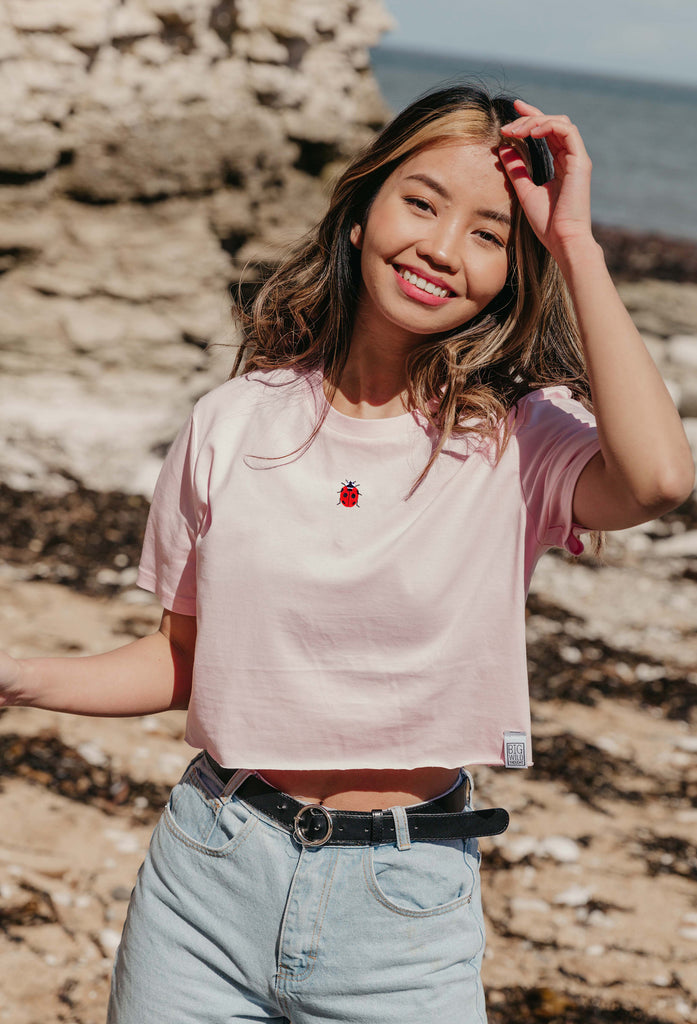 ladybird womens cropped t-shirt Big Wild Thought