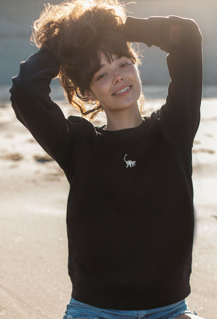 lemur womens sweatshirt Big Wild Thought