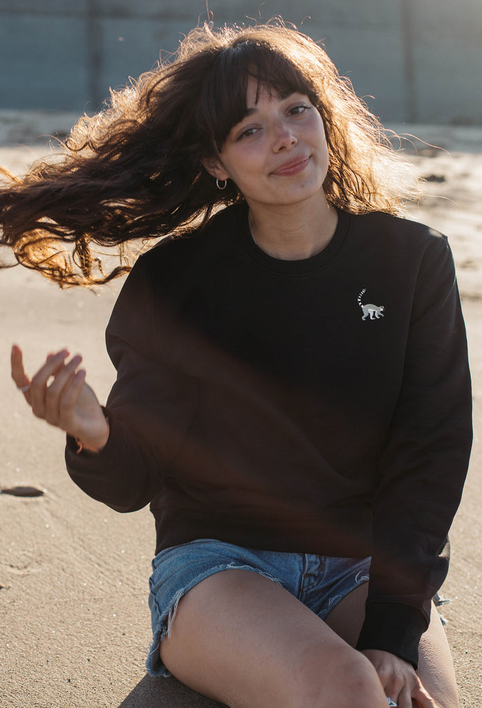 lemur womens sweatshirt Big Wild Thought