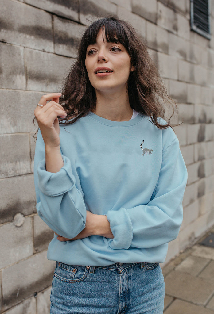 lemur womens sweatshirt Big Wild Thought